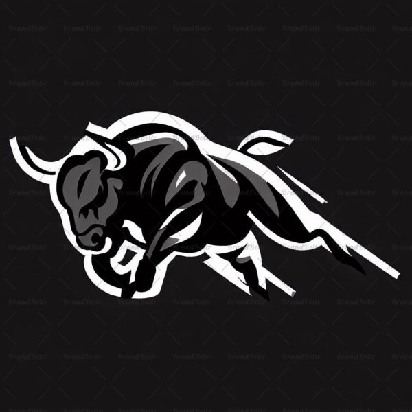 Angreifender Stier